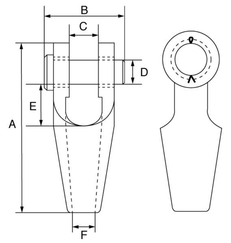 Açık Tip Tutyalı Soket Teknik Çizim