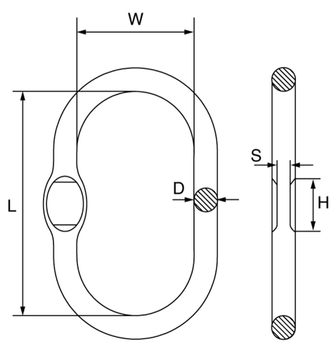 Grade 80 Oval Halka Teknik Çizim